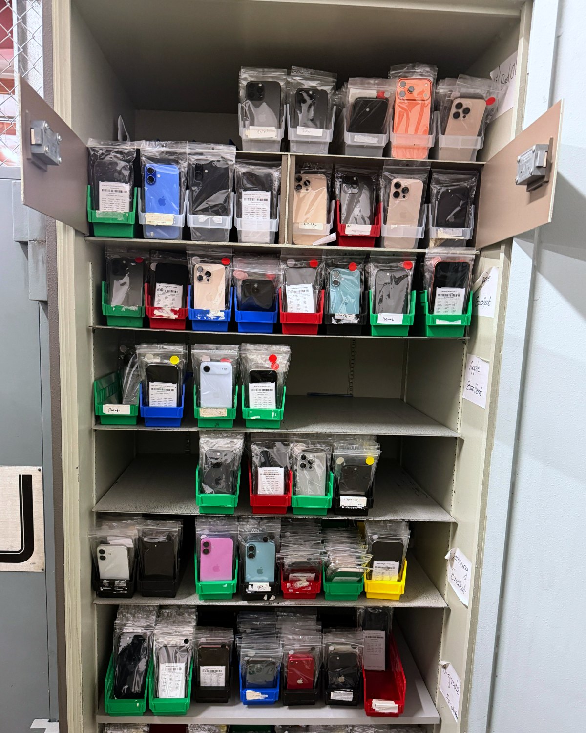 iPhone 8 stock graded and packed at the 2ndlifephones facility